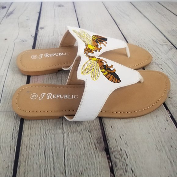 J Republic Bumblebee Sandals sz 8 - Picture 1 of 7